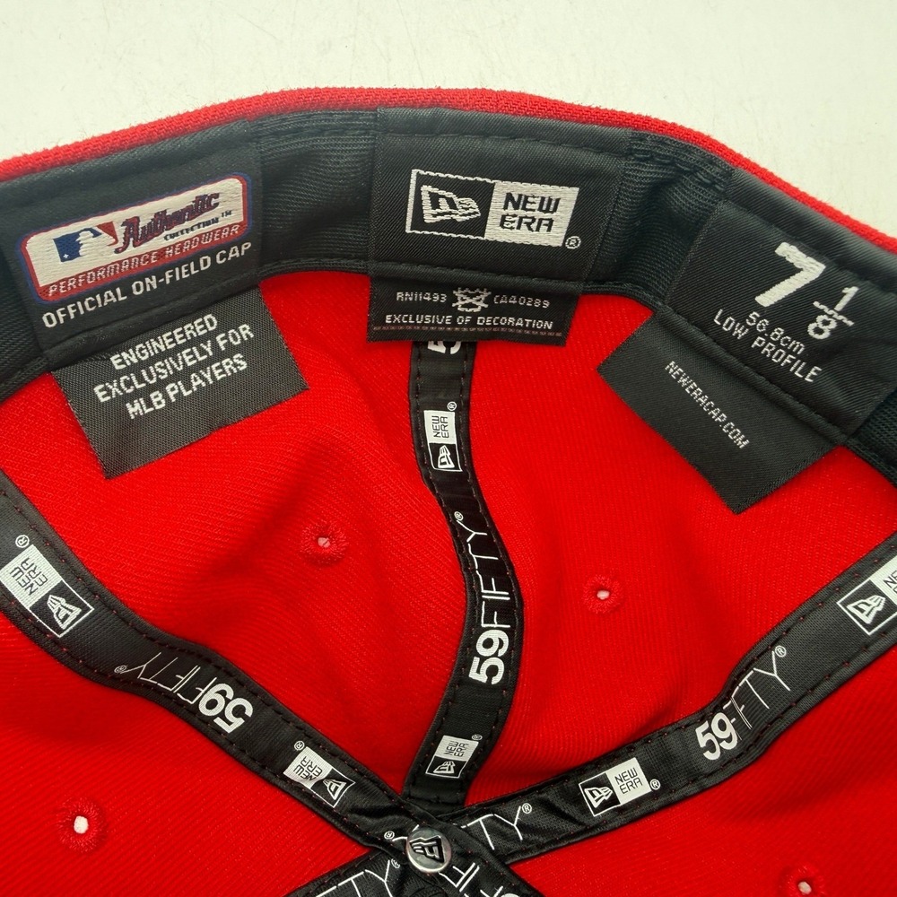 New Era Toronto Blue Jays 59FIFTY Low Profile Hat Mens 7 1/8 Red MLB 70360680 - Picture 6 of 6